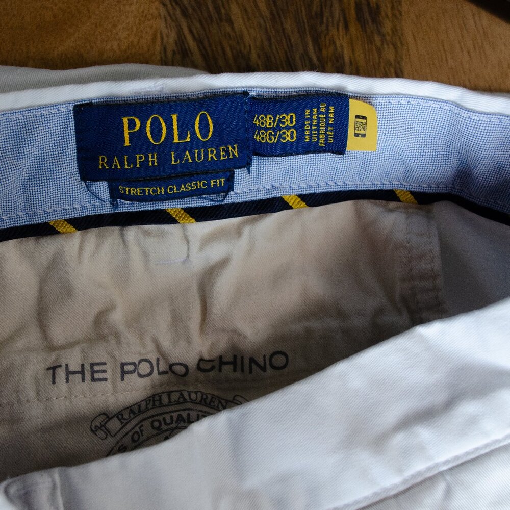 Polo Ralph Lauren Deckwash White Chino Pants 48x30